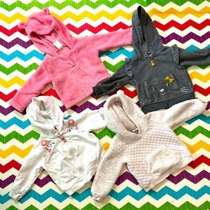 Lot of four sweatshirts for baby girl